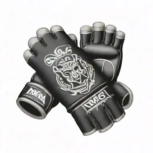 MMA gloves tattoo design idea