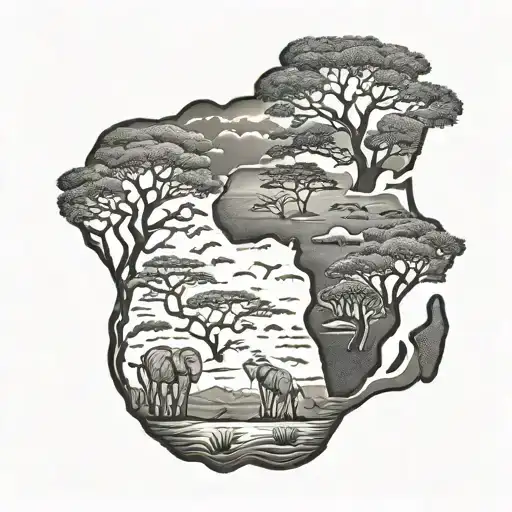 Africa tattoo design idea