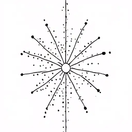 sonne dot work tattoo design idea