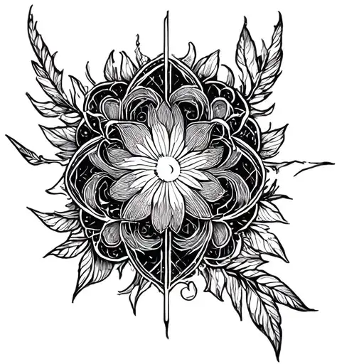 deep but enclosed on be even tattoo design idea