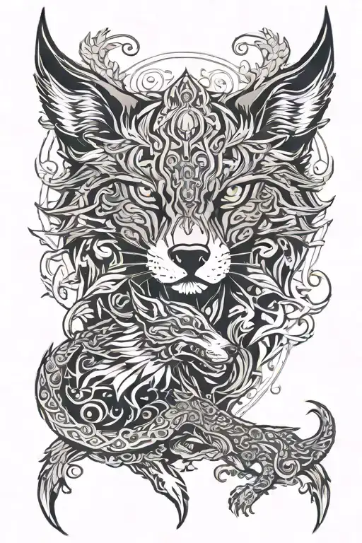 skoll and hati  tattoo design idea