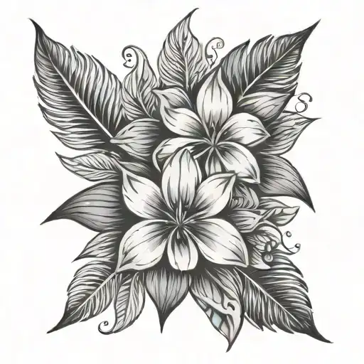 Guam flower tattoo design idea
