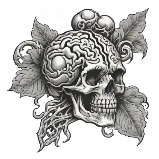 brain cancer tattoo design idea