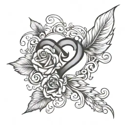 COUPLES MATCHING TATTOO LOVE YOU AND ME FOREVER  tattoo design idea