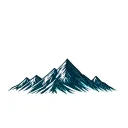 winter mountain range silhouette vector  make it span the entire image horizontally you have 10.81in X 11.24in fancy  tattoo design idea