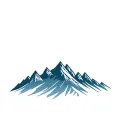 winter mountain range silhouette vector  make it span the entire image horizontally you have 10.81in X 11.24in fancy  tattoo design idea
