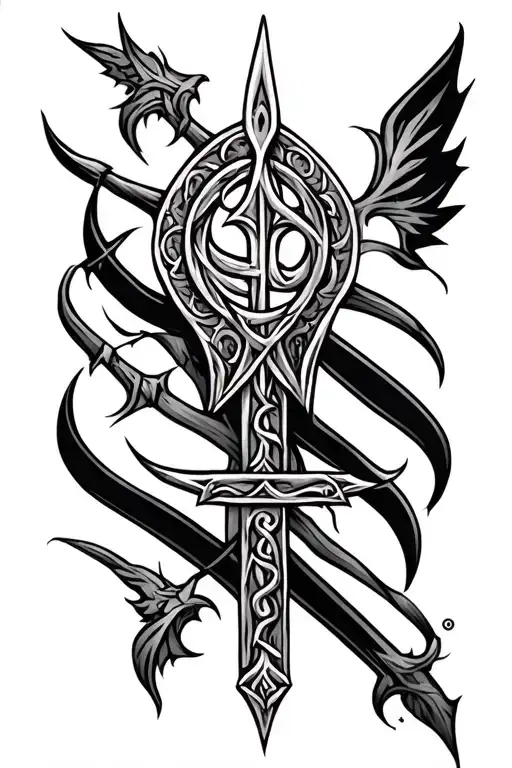 anglo saxon runes tattoo design idea