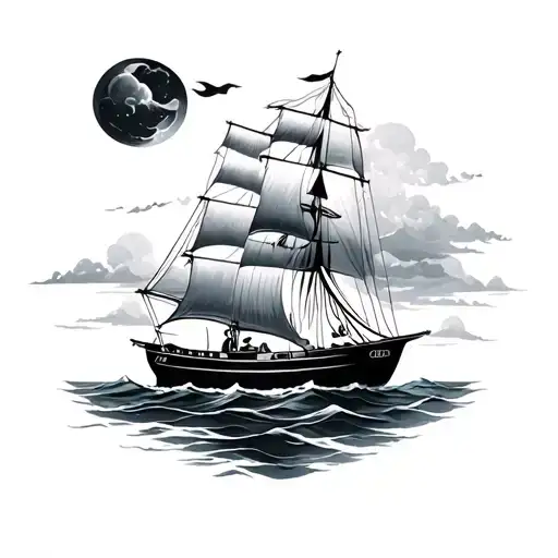 metanoia sailing tattoo design idea