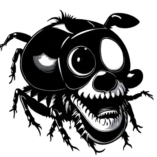 cute beetlejuice tattoo design idea