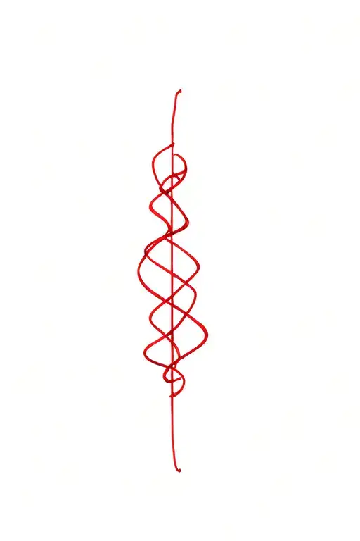 Red String Of Fate tattoo design idea