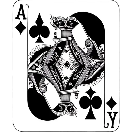 Blacked Queen of Spades tattoo design idea