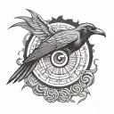 itachi uchiha, moon, crow, sharingan eye tattoo design idea