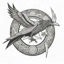 itachi uchiha, moon, crow, sharingan eye tattoo design idea