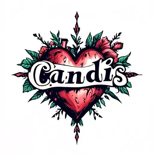 "Candis" Heart beats tattoo design idea