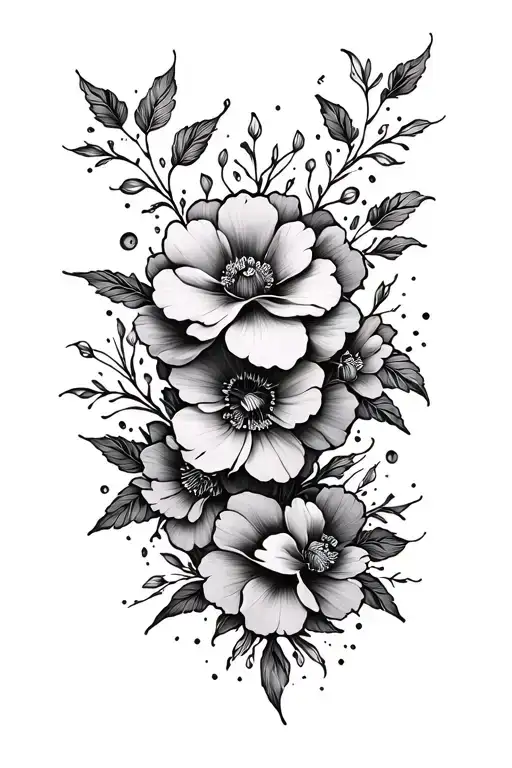  fine line with flowers intertwined for spine tattoo tattoo design idea