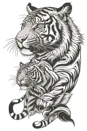 Tiger Count Bloodcount placed tattoo design idea