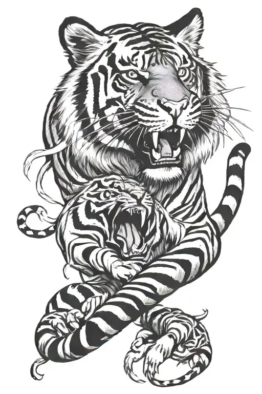 Tiger Count Bloodcount placed tattoo design idea