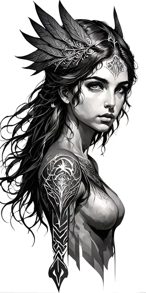 artemis tattoo design idea