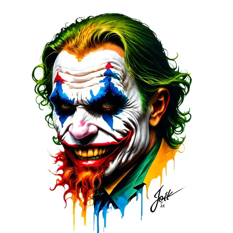 Joker tattoo design idea