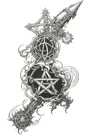 arcane symbols tattoo design idea