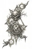 arcane symbols tattoo design idea