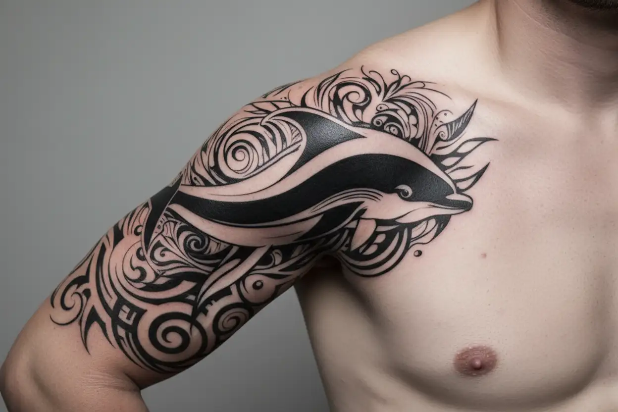 Dolphin tattoo design idea
