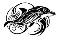 Dolphin tattoo design idea