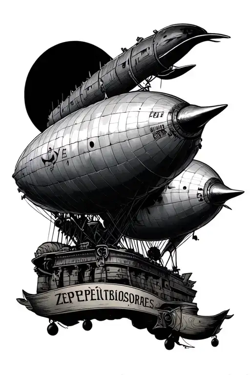 zeppelin darkside tattoo design idea