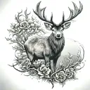 Scottish Stag tattoo design idea
