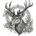 Scottish Stag tattoo design idea