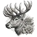 Scottish Stag tattoo design idea