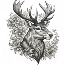Scottish Stag tattoo design idea