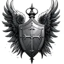 St Michael Shield tattoo design idea