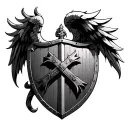 St Michael Shield tattoo design idea