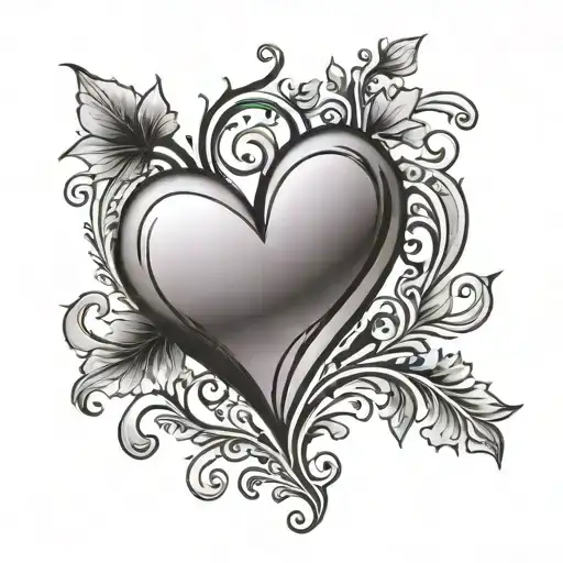 Heart with the name Mauve tattoo design idea