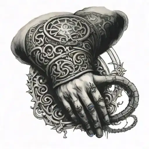 malenia elden ring and dark souls, theme arm sleeve tattoo design idea