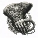 malenia elden ring and dark souls, theme arm sleeve tattoo design idea