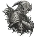 malenia elden ring and dark souls, theme arm sleeve tattoo design idea