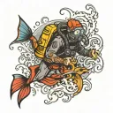 Scuba diving tattoo design idea