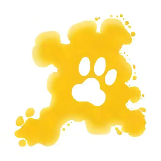 heart and dog paw print tattoo design idea