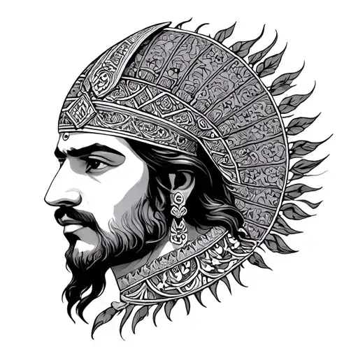 persian empire tattoo design idea