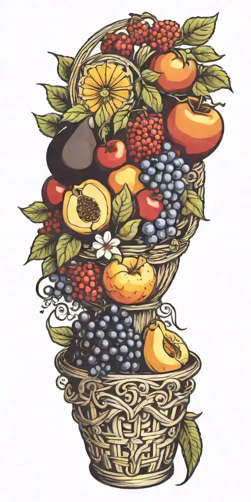 fruit basket tattoo design idea