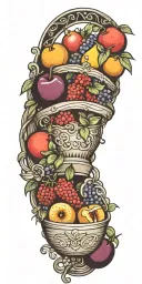 fruit basket tattoo design idea