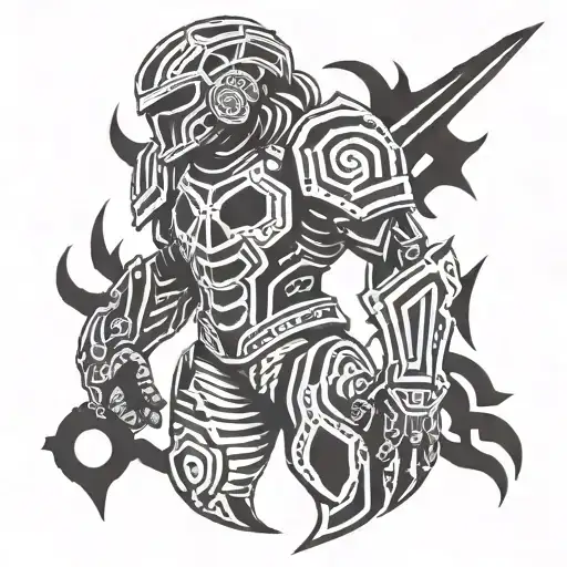 doom slayer tattoo design idea