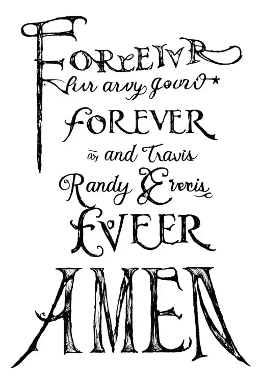 tattoo based on the song Forever and Ever, Amen by Randy Travis tattoo design idea