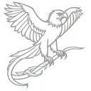 eagle holding snake tattoo design idea