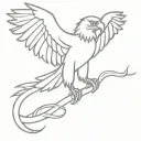 eagle holding snake tattoo design idea