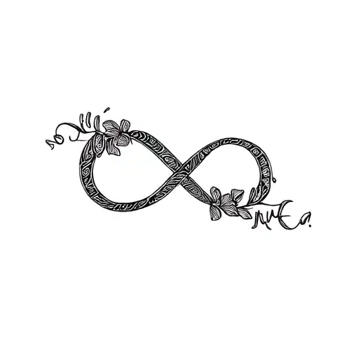 "Ohana" butterfly infinity symbol tattoo design idea