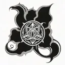 Bindrune protection symbol, lotus flower, celtic mother of two symbol tattoo design idea