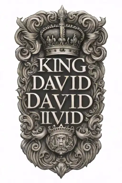 king David III name tattoo design tattoo design idea
